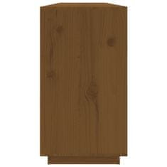 Vidaxl Komoda medeno rjava 100x40x75 cm trdna borovina