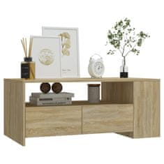 Vidaxl Klubska mizica sonoma hrast 102x55x42 cm konstruiran les