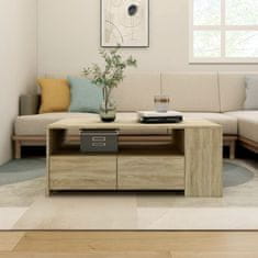 Vidaxl Klubska mizica sonoma hrast 102x55x42 cm konstruiran les