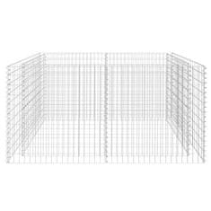 Vidaxl Visoka greda gabion jeklo 180x90x100 cm srebrne barve
