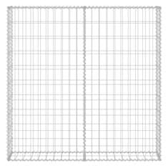Vidaxl Gabionska stena s pokrovi iz pocinkanega jekla 80x20x100 cm
