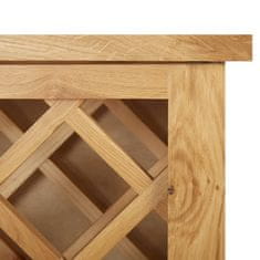 Vidaxl Omarica za vino za 11 steklenic 80x32x80 cm trdna hrastovina