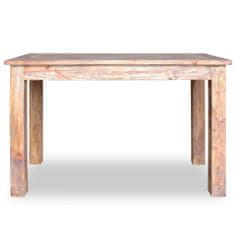 Vidaxl Jedilna miza iz masivnega predelanega lesa 120x60x77 cm
