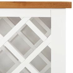 Vidaxl Omarica za vino 80x32x80 cm trdna hrastovina