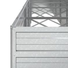 Vidaxl Visoka greda 600x80x77 cm pocinkano jeklo srebrna