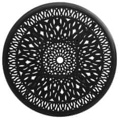 Greatstore Vrtna miza črna 90x90x74 cm liti aluminij