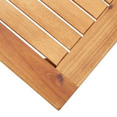 Vidaxl Vrtna klubska mizica 60x60x36 cm trden akacijev les