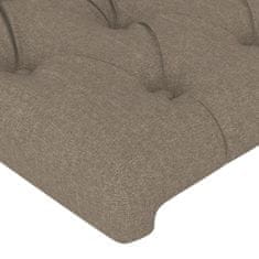 Vidaxl Posteljno vzglavje 2 kosa taupe 72x7x78/88 cm blago