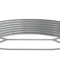 Vidaxl Visoka greda iz cinkanega jekla 600x140x36 cm siva