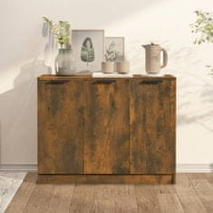 Vidaxl Komoda dimljeni hrast 90,5x30x70 cm konstruiran les