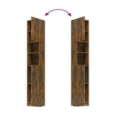Vidaxl Kopalniška omarica dim. hrast 32x25,5x190 cm konstruiran les