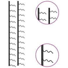 shumee Stensko stojalo za vino za 24 steklenic črno železo