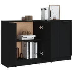 Vidaxl Komoda 2 kosa črna 60x30x70 cm konstruiran les