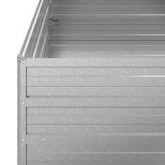 Vidaxl Visoka greda 100x100x77 cm pocinkano jeklo srebrna