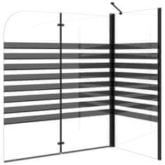 shumee Črtasta tuš kabina 120x68x130 cm kaljeno steklo