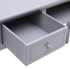 Vidaxl Pisalna miza siva 110x45x76 cm les