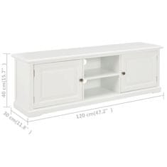 Vidaxl TV omarica iz lesa 120x30x40 cm bela