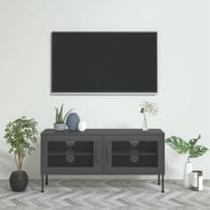 Vidaxl TV omarica antracitna 105x35x50 cm jeklo