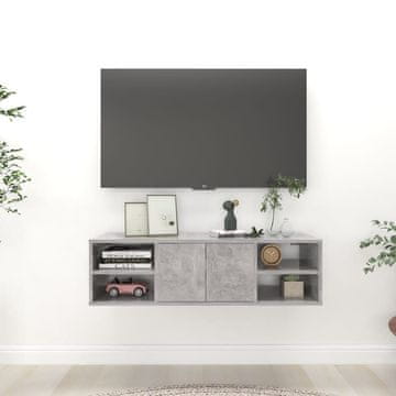 Vidaxl vidaXL Stenska polica betonsko siva 102x30x29 cm