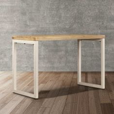 Greatstore Jedilna miza 115x55x76 cm trden mangov les in jeklo