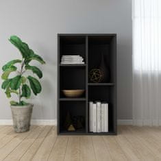 Vidaxl Knjižna omara / komoda črna 50x25x80 cm iverna plošča