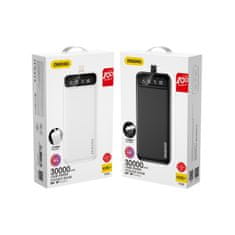 DUDAO Powerbank 30000mAh 2x USB-C z LED lučko bele barve