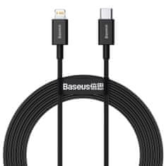 BASEUS Kabel USB-C na Lightning Superior Series, 20W, PD, 2m (črn)