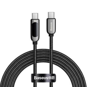 BASEUS Kabel USB-C za prikazovalnik USB-C , 100 W, 2 m (črn)