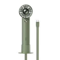 BASEUS Flyer Turbine prenosni ročni ventilator + kabel USB-C (zelen)