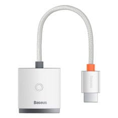 BASEUS adapter hdmi v vga baseus lite series z zvokom (bel)