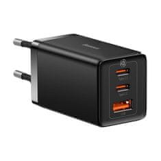 BASEUS GaN5 Pro 2xUSB-C + USB omrežni polnilec, 65 W (črn)