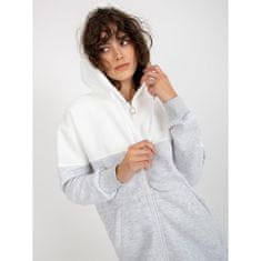 Ex moda Basic ženski pulover z zadrgo IMMA ecru-sive barve EM-BL-762.24X_393221 Univerzalni