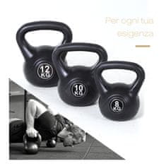 HOMCOM 10 kg kettlebell za šport in fitnes iz PVC s peskom in gladkim antigravitacijskim ročajem
drgnjenje