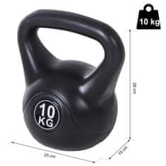 HOMCOM 10 kg kettlebell za šport in fitnes iz PVC s peskom in gladkim antigravitacijskim ročajem
drgnjenje