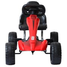 HOMCOM pedal go kart ergonomski
sedež za otroke 3 leta 80x49x50cm rdeča
