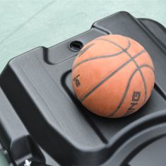 HOMCOM jekleni košarkarski obroč s
podstavkom, nastavljiv po
višini 112 × 74 × 365 cm