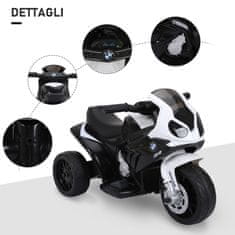 HOMCOM električno motorno kolo za otroke, največ 20 kg, z vozniškim dovoljenjem bmw, 3 kolesa, 6V
akumulator, belo črno,
66x37x44cm
