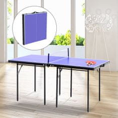 HOMCOM 153 x 76,5 x 67cm modra in črna zložljiva miza za namizni tenis iz
mdf lesa