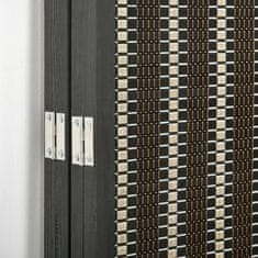 Homestar Prostorilni razdelilnik 4-panelni zložljivi zaslon 180x19x180 cm rjav