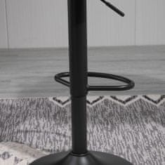 HOMCOM Komplet 2 visokih barskih
stolčkov iz usnja z nastavljivo višino, vrtljivi kuhinjski stolčki z naslonom za hrbet in
noge, 44x50,5x90- 110cm,
siva