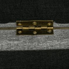 HOMCOM HOMCOM Fondoletto klop s predalom za shranjevanje, dizajnerska skrinja, oblazinjena klop iz sive tkanine, 120x50x44cm