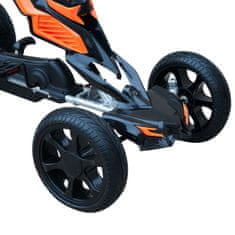 HOMCOM gokart z jeklenimi pedali,
oranžna in črna barva, 122
x 60 x 70 cm