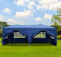 OUTSUNNY Zložljiv vrtni gazebo na prostem s 6 stranskimi paneli 6x 3x 2,55m