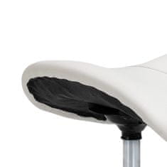 HOMCOM HOMCOM sedlasti delovni stol s kolesi in nastavljivo višino za frizerske in tetovatorske salone, 52x53x49-61cm, bež