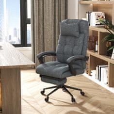 VINSETTO Ergonomski pisarniški stol Recliner z naslonom za glavo in noge
Izvlečno, 66x70x116- 124 cm, siva