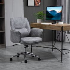 VINSETTO Ergonomski pisarniški stol z nastavljivo višino, oblazinjenje iz mikrovlaken, 67x69x92-102cm, svetlo siv
