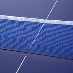 HOMCOM Zložljiva in prostorsko varčna miza za
namizni tenis z mrežo za notranjo uporabo, iz jekla in MDF,
182x91x76cm, modra