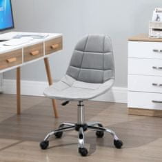 VINSETTO pisarniški in pisarniški vrtljivi stol, ergonomska in nastavljiva zasnova, brez naslonjal za roke, siv,
59x59x81-91cm
