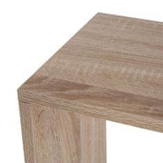 HOMCOM moderna stenska knjižna omara s 3 policami iz naravnega lesa in bele barve, 60x24x111,4 cm