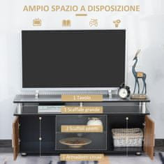 HOMCOM stojalo z omaricami in policami za TV do 55'', 120x40x52,2 cm